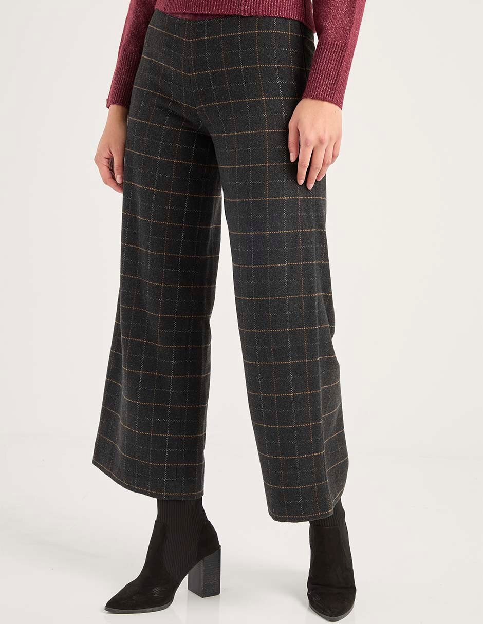Pantalón capri wide leg para mujer