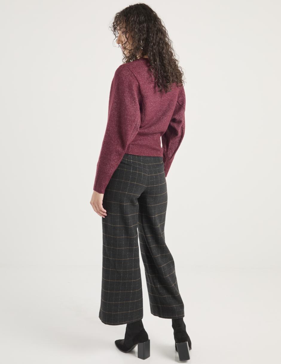 Pantalón capri wide leg para mujer