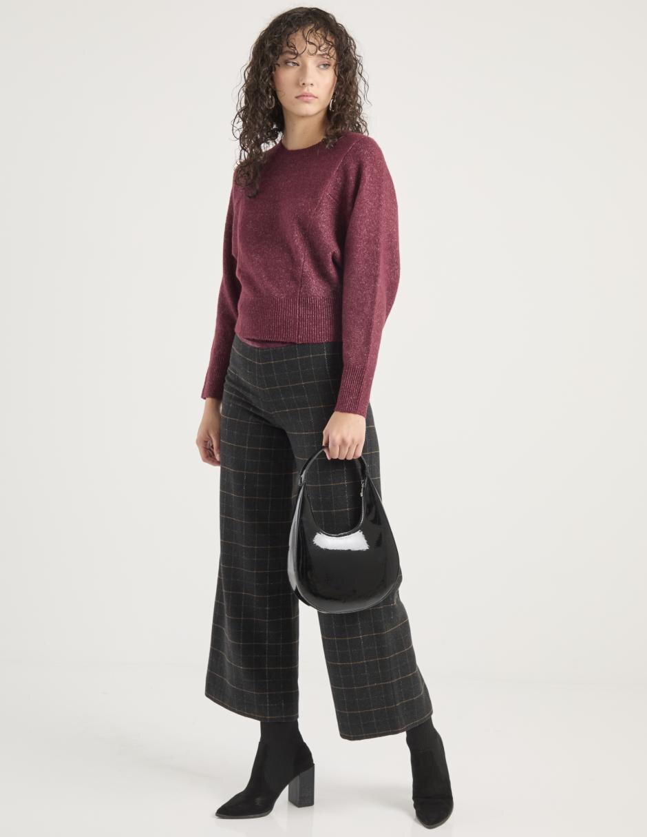 Pantalón capri wide leg para mujer