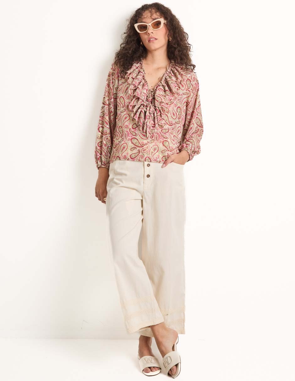 Blusa manga larga para mujer 7