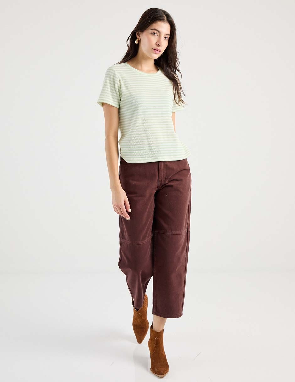 Playera manga corta cuello redondo para mujer 3