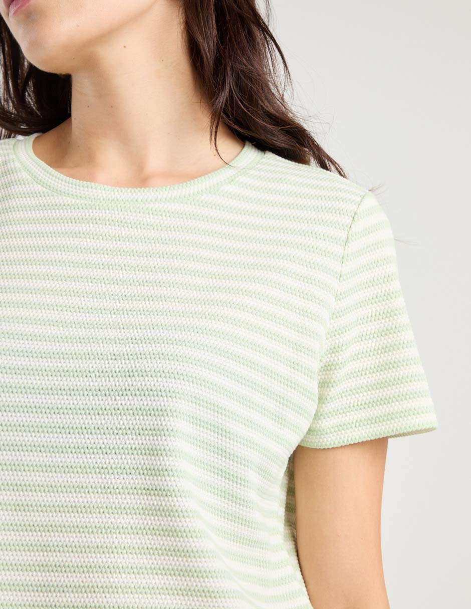 Playera manga corta cuello redondo para mujer 4