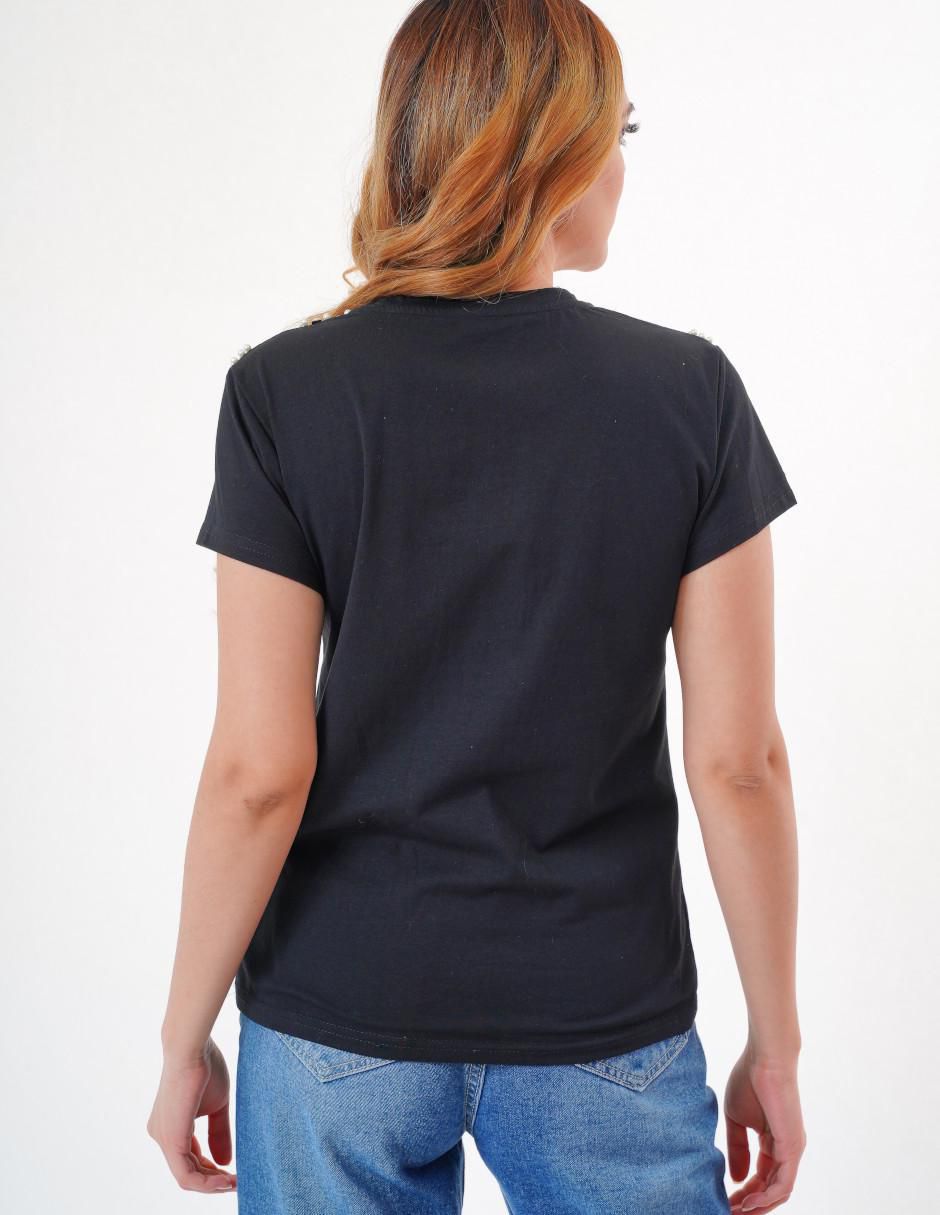 Playera manga corta cuello redondo mujer 4