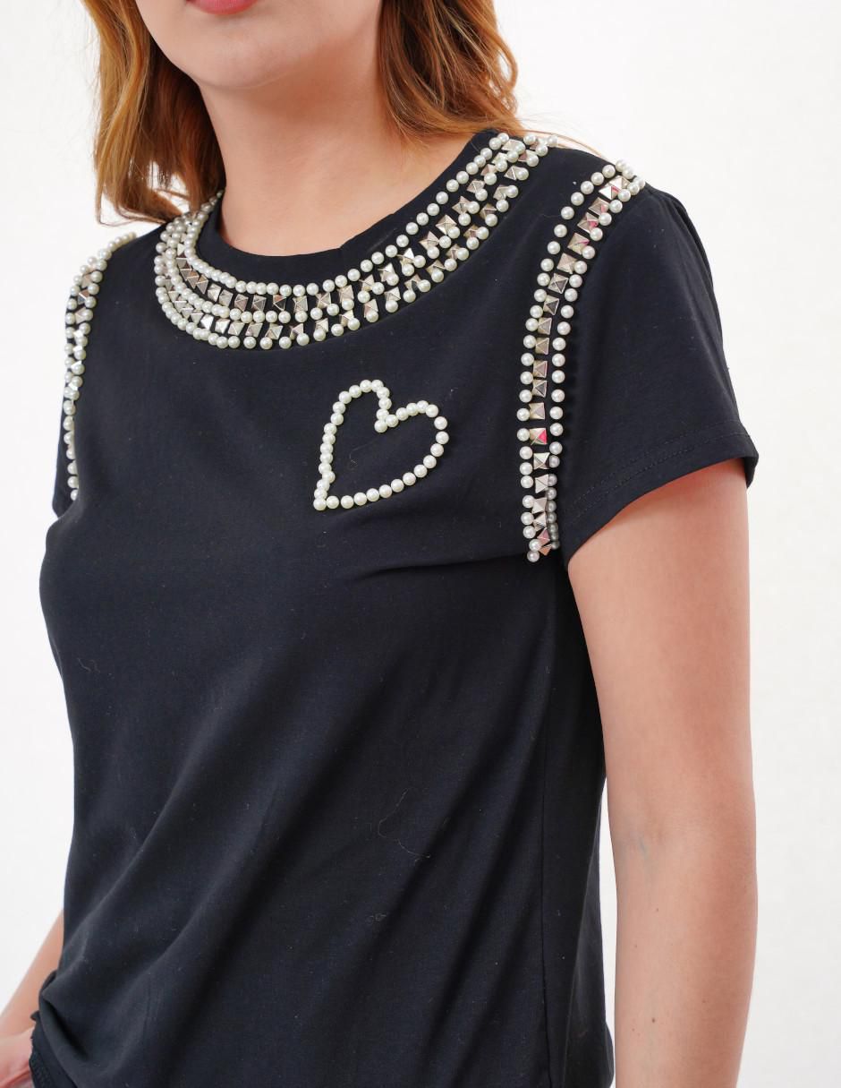 Playera manga corta cuello redondo mujer 3