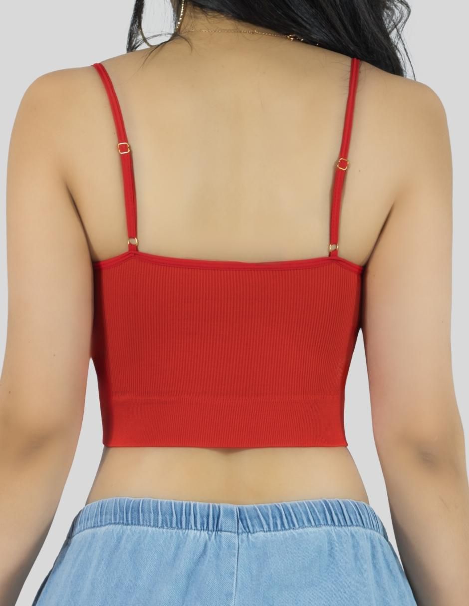 Top escote cuadrado tirante ajustable 4