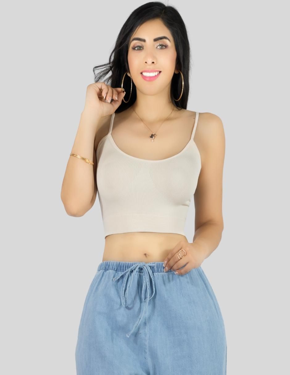 Top escote cuadrado tirante ajustable Top escote cuadrado tirante ajustable