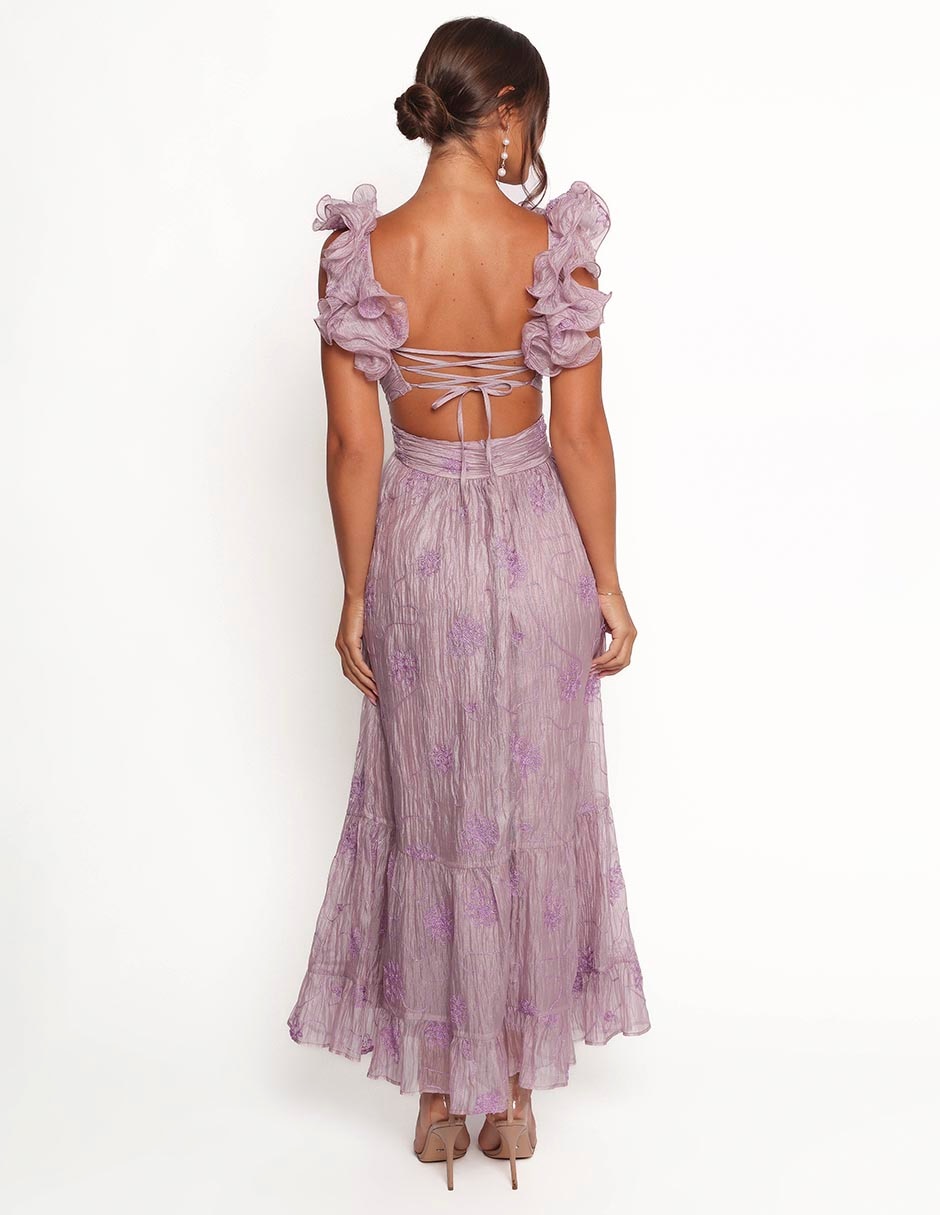 Vestido crop de fiesta Petal + Pup espalda cruzada