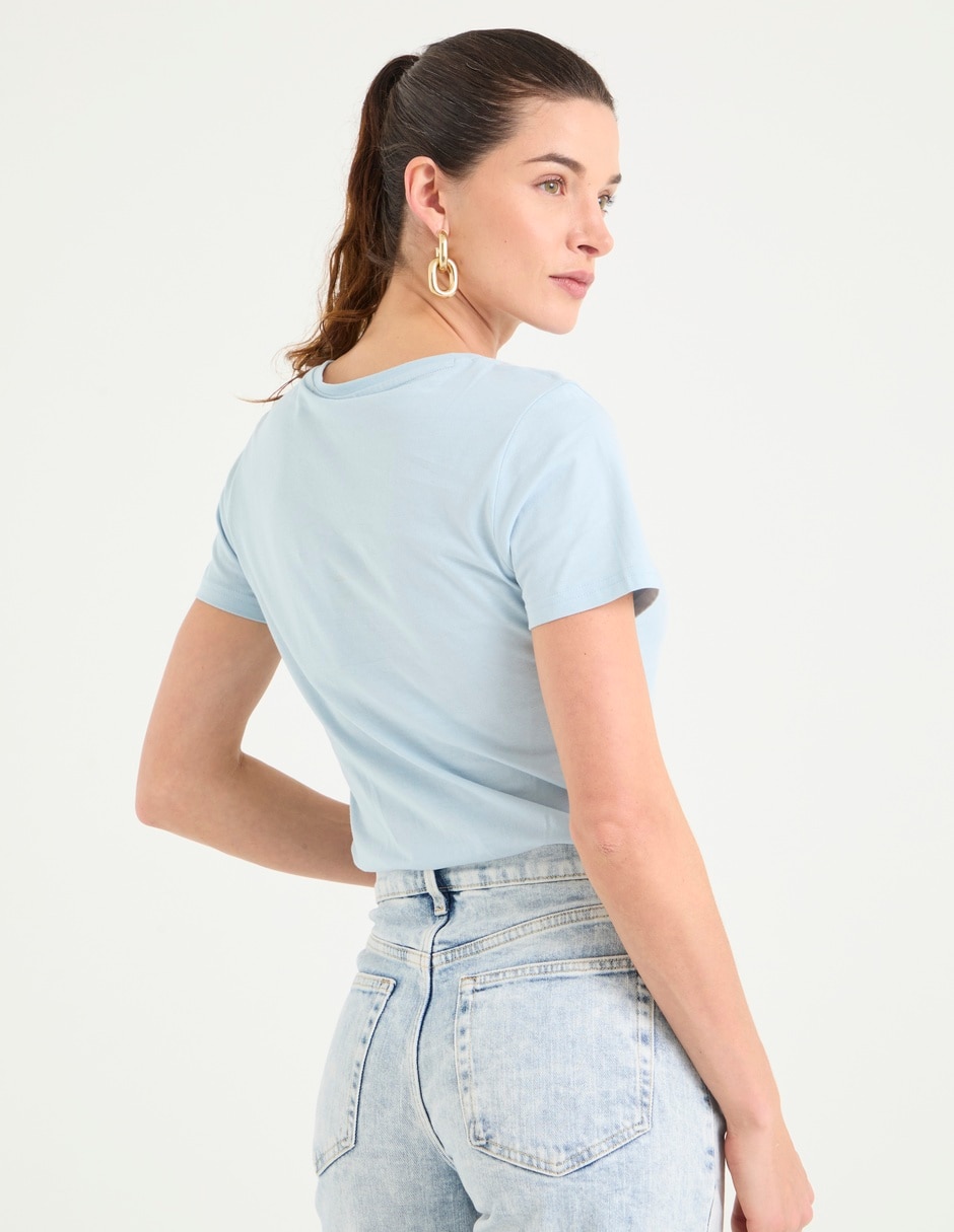 Playera manga corta cuello v mujer 5