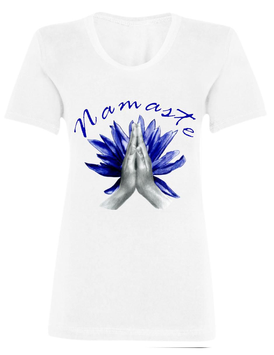 Playera manga corta Namasté Espiritual Budismo cuello redondo para mujer 4