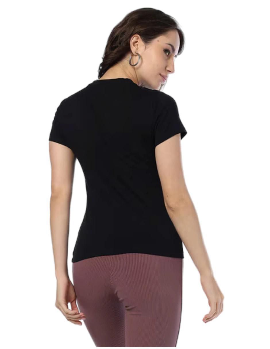 Playera manga corta Marëvnyk Namasté Espiritual Budismo cuello redondo para mujer