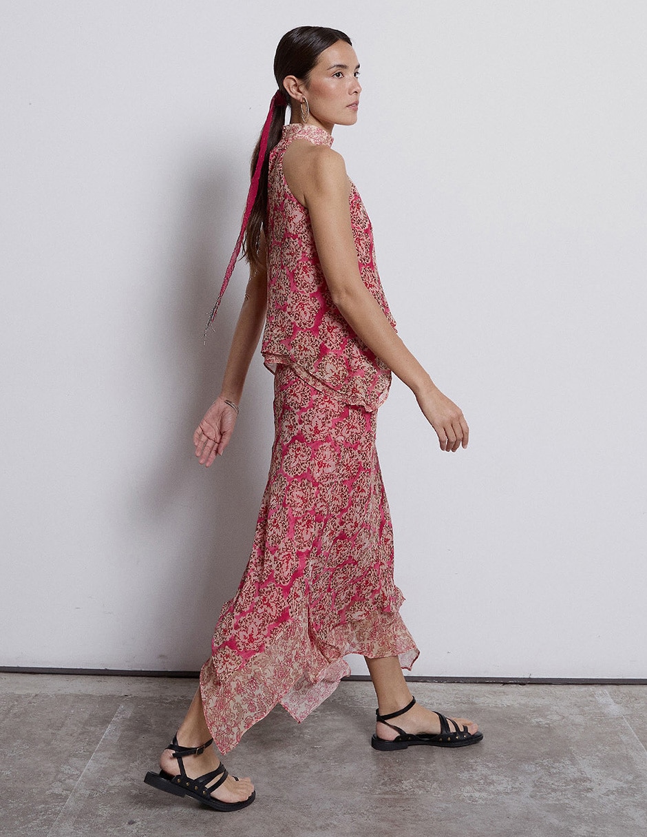 Falda larga Renatta&Go a la cintura