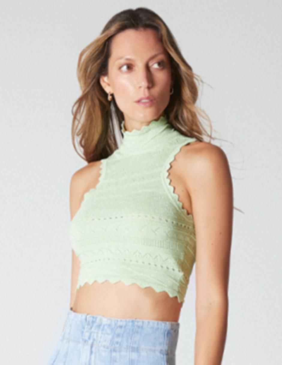 Top cuello alto