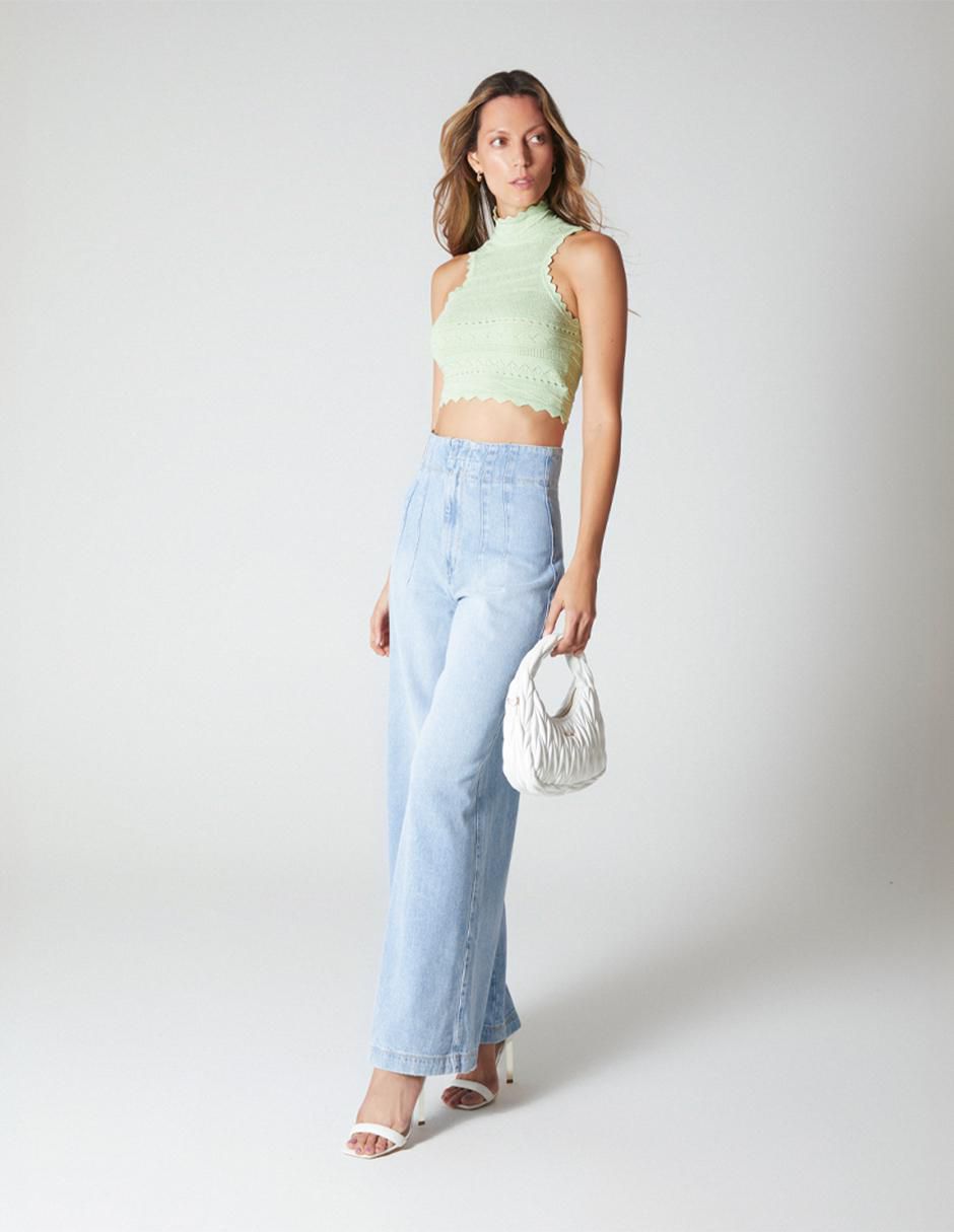 Top cuello alto
