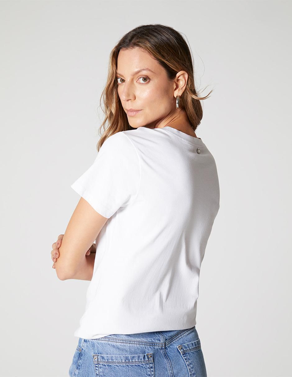 Playera manga corta Tornasol cuello redondo mujer 4