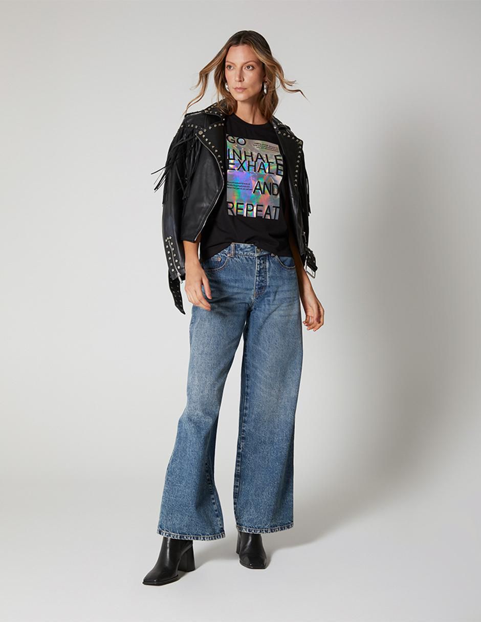 Playera manga corta Tornasol cuello redondo mujer 3