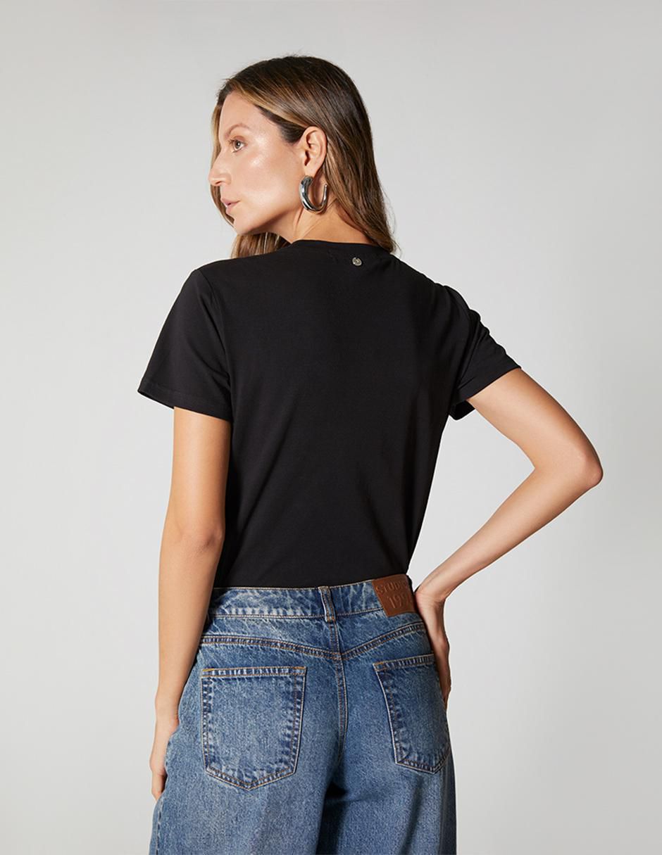 Playera manga corta Tornasol cuello redondo mujer 2