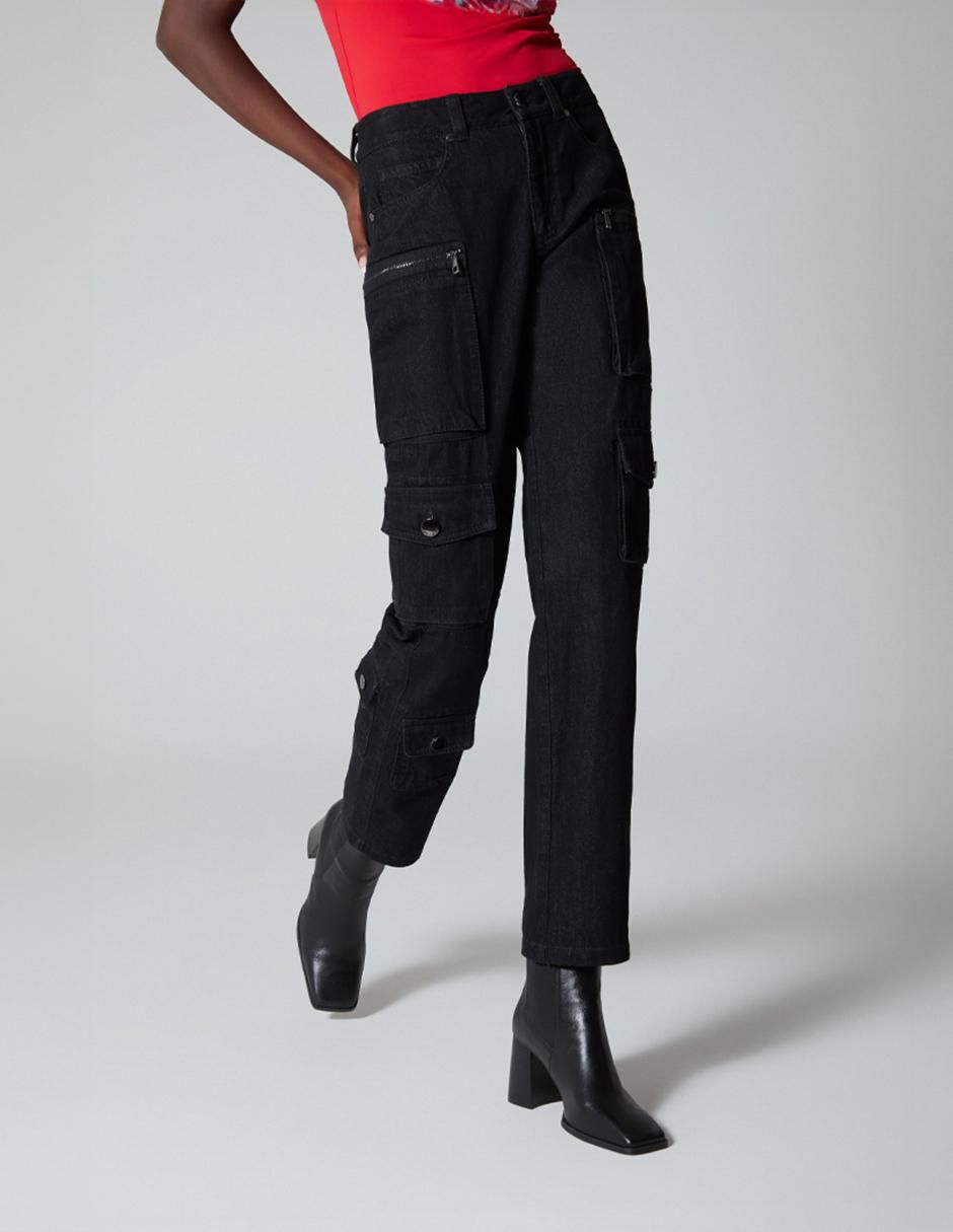 Jeans cargo straightpara mujer Jeans cargo straightpara mujer