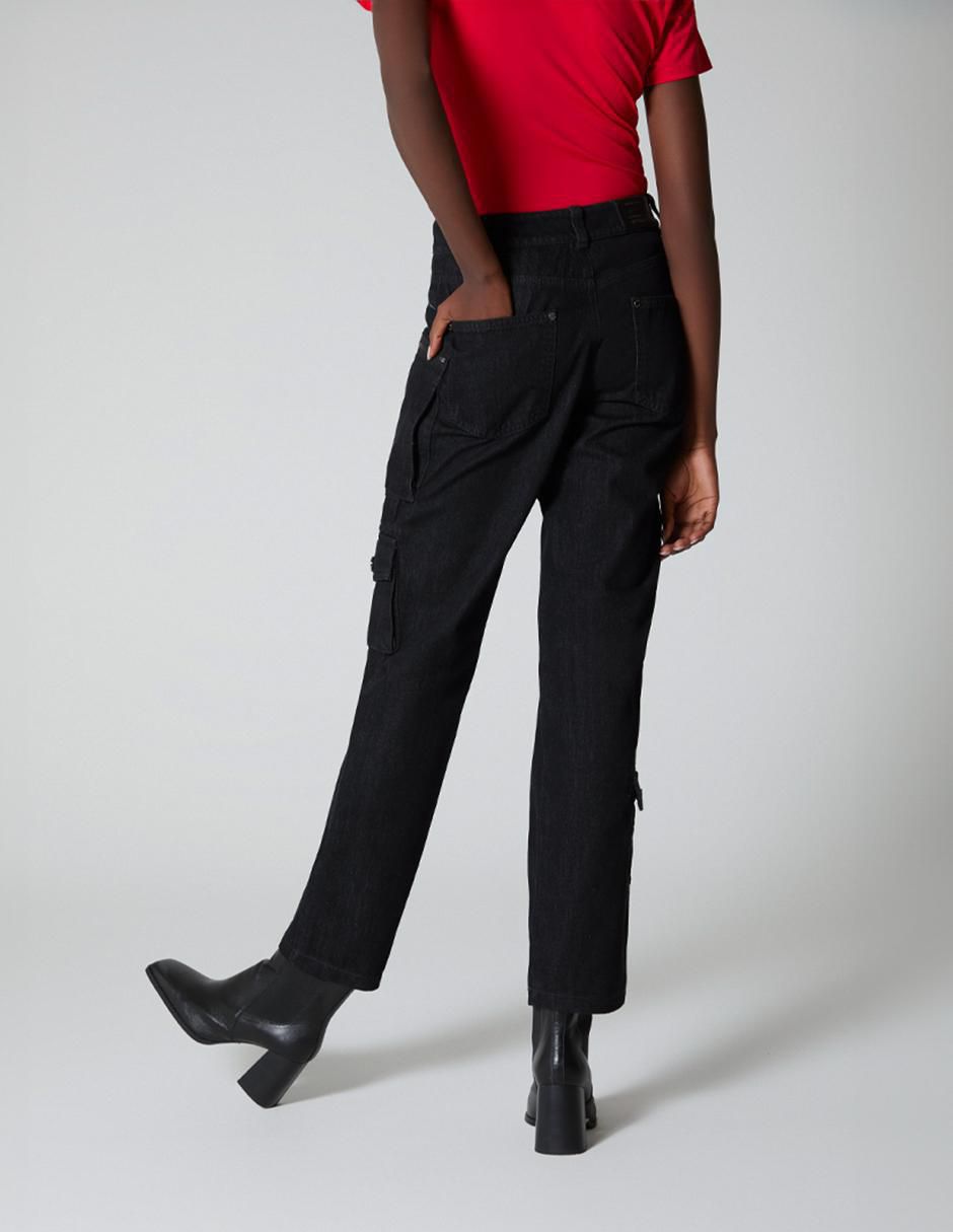 Jeans cargo straightpara mujer 2