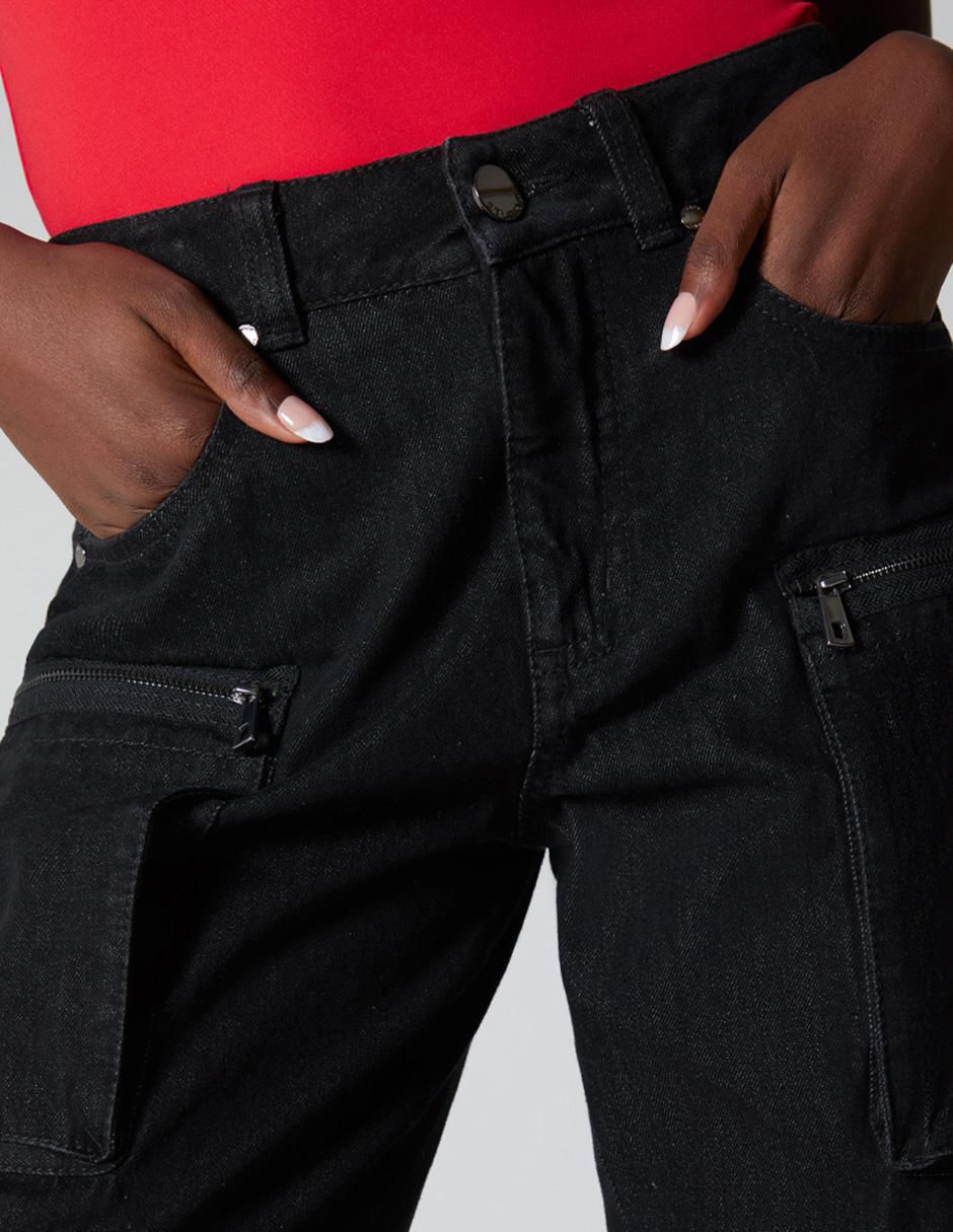 Jeans cargo straightpara mujer 4