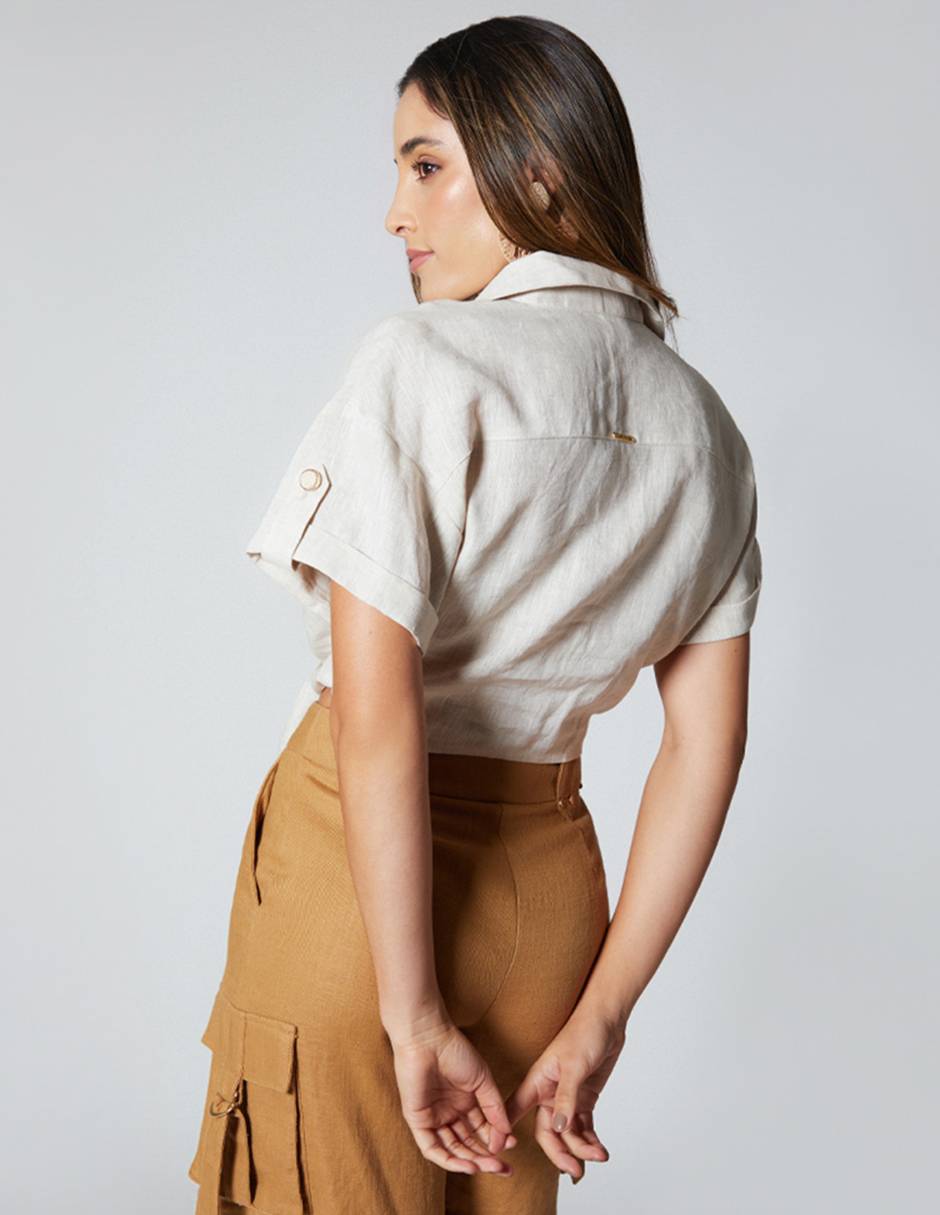 Blusa manga corta para mujer