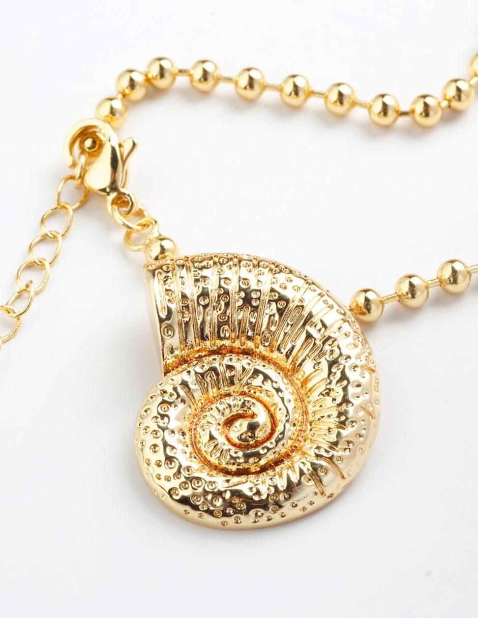 Collar caracol Orviane con acabado baño de oro 18 K 4