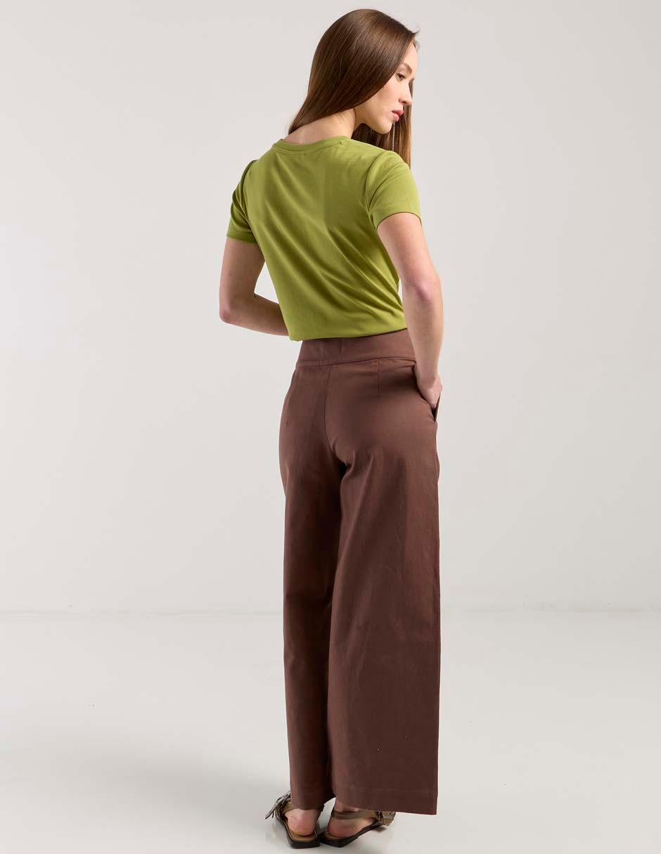 Pantalón acampanado Petite Studio amplio para mujer