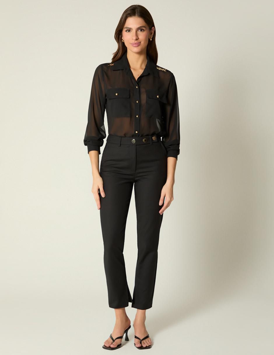 Pantalón chino slim para mujer 4