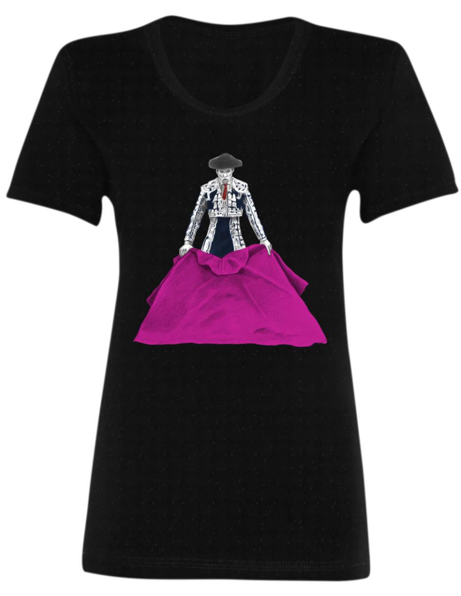 Playera manga corta Marëvnyk Toro Tauromaquia Torero cuello redondo para mujer