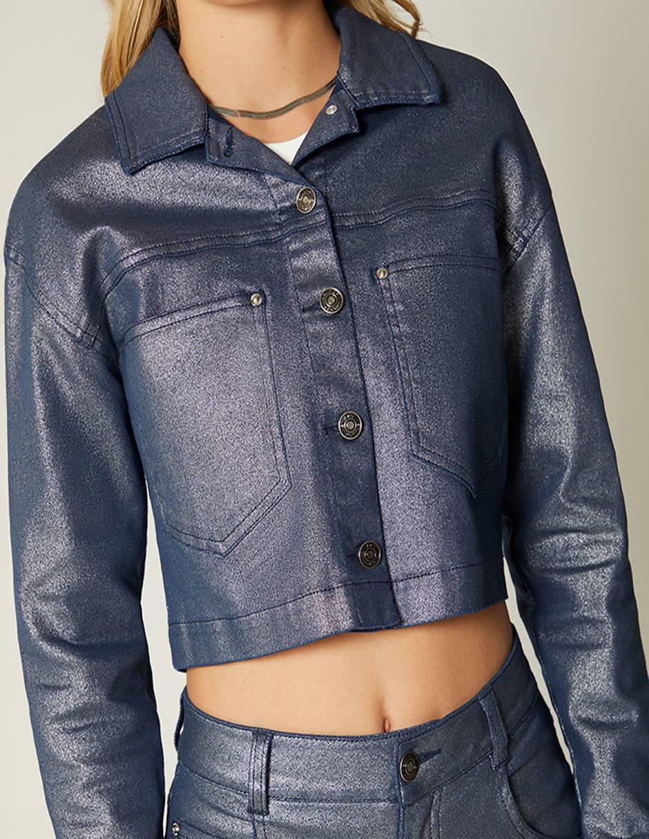 Chamarra Misisipi Denim Style impermeable para mujer 4