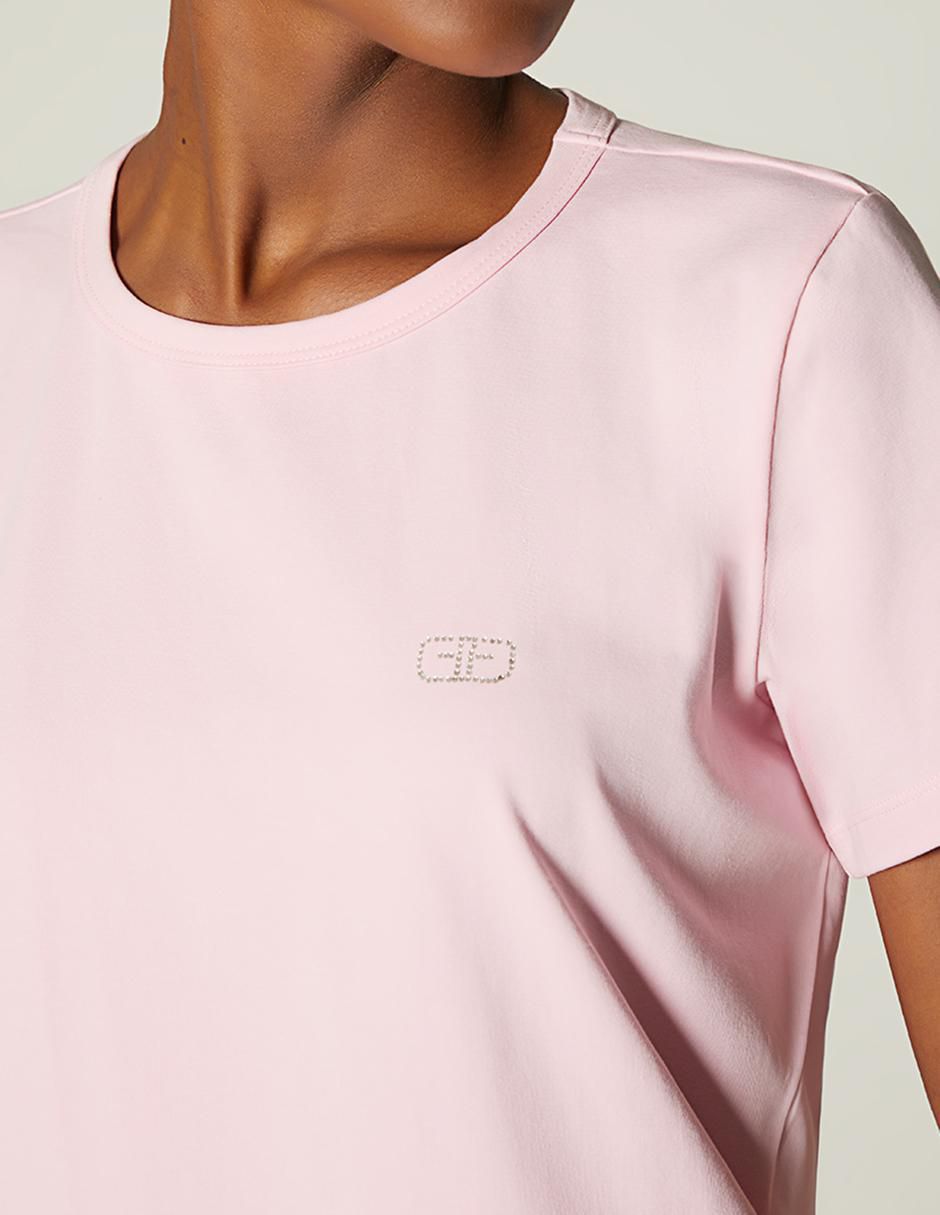 Playera manga corta cuello redondo mujer