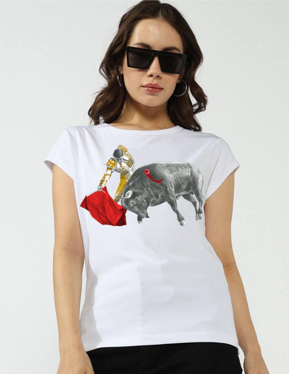 Playera manga corta cuello redondo para mujer Playera manga corta cuello redondo para mujer