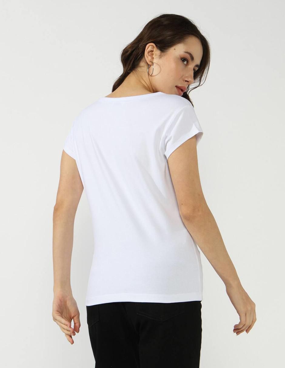 Playera manga corta cuello redondo mujer 2