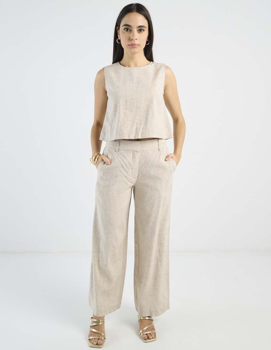 Pantalón Petite Studio amplio para mujer