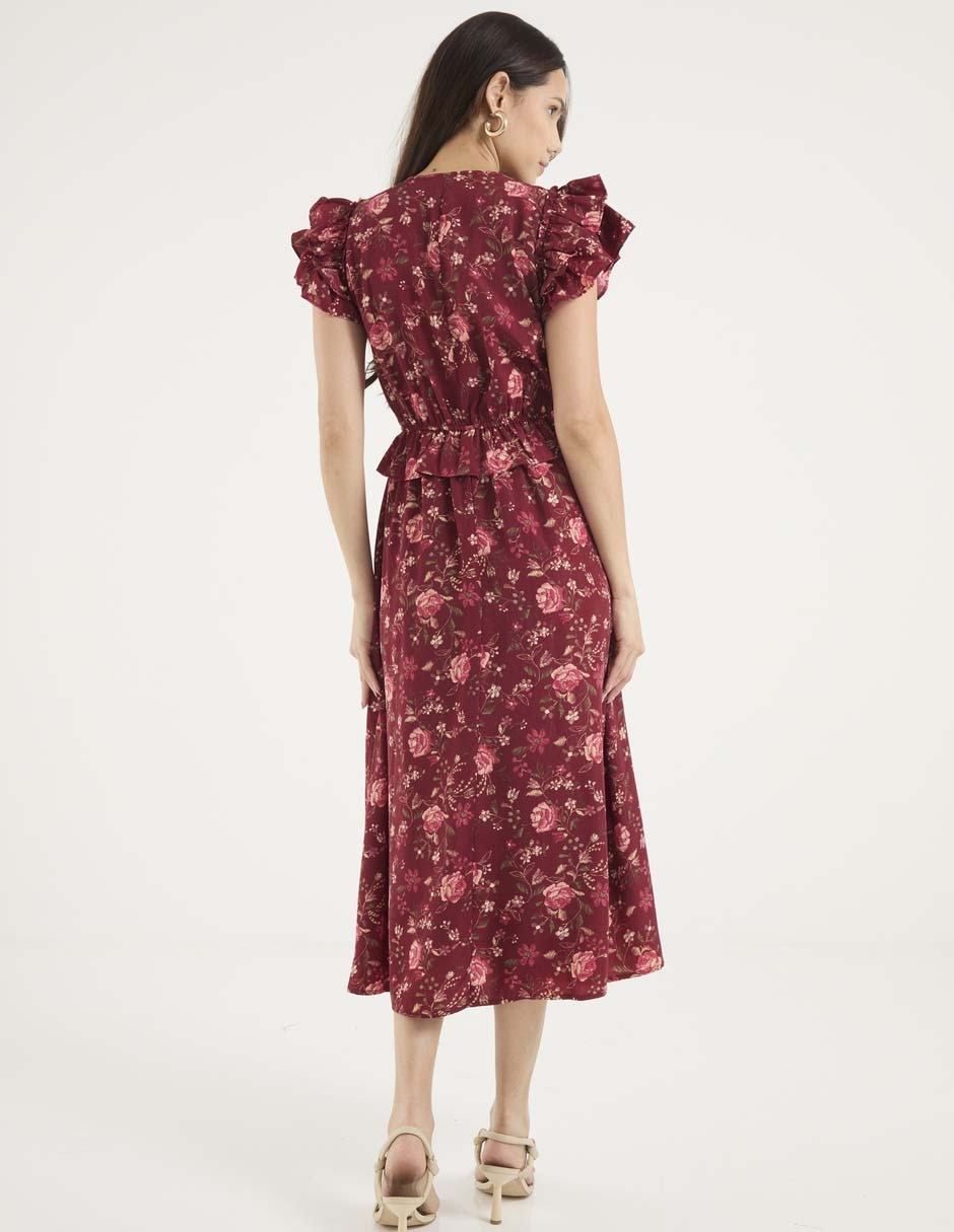 Vestido midi casual Moon River para mujer