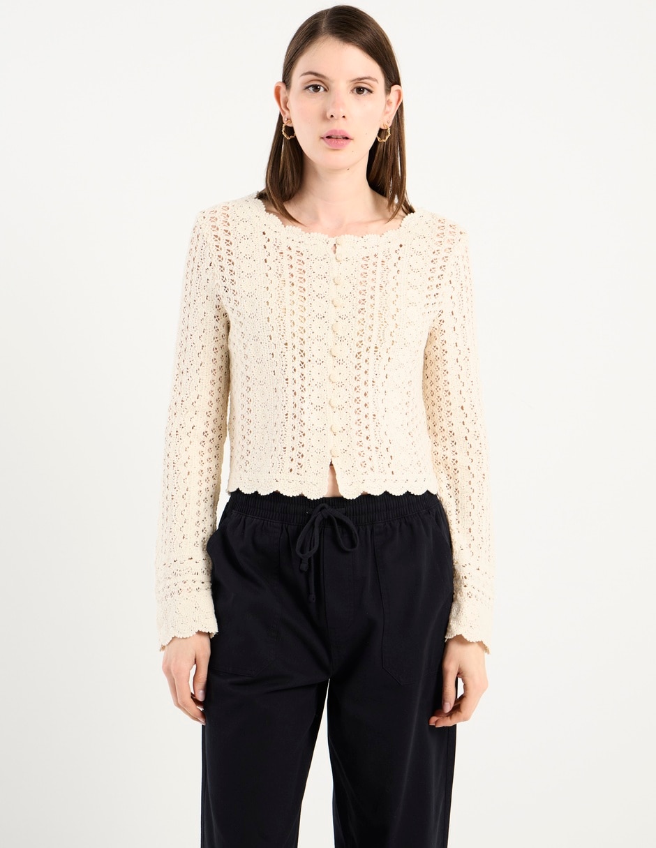 Suéter cuello redondo para mujer 5