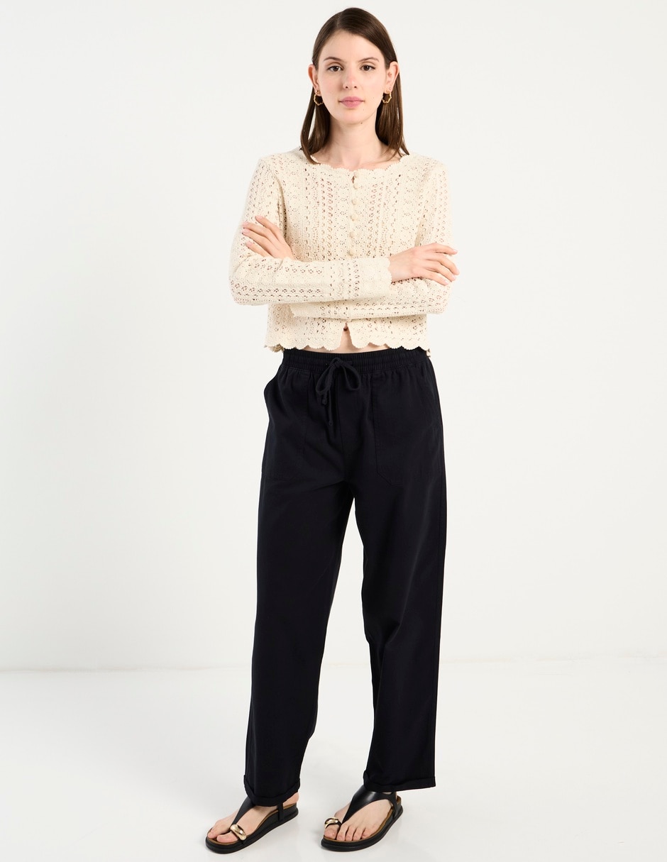 Suéter cuello redondo para mujer