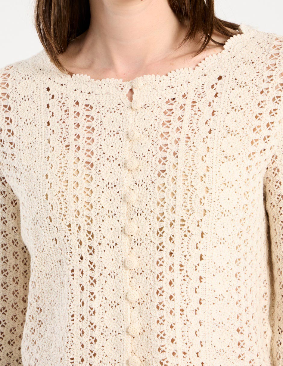 Suéter cuello redondo para mujer