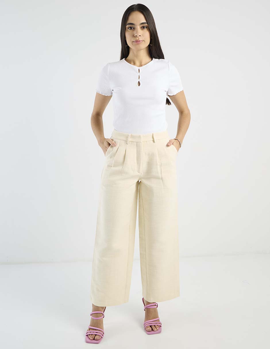 Pantalón coulotte straight para mujer 4