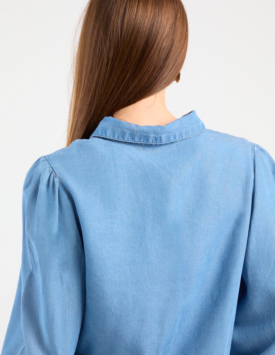 Camisa de algodon manga larga para mujer 3