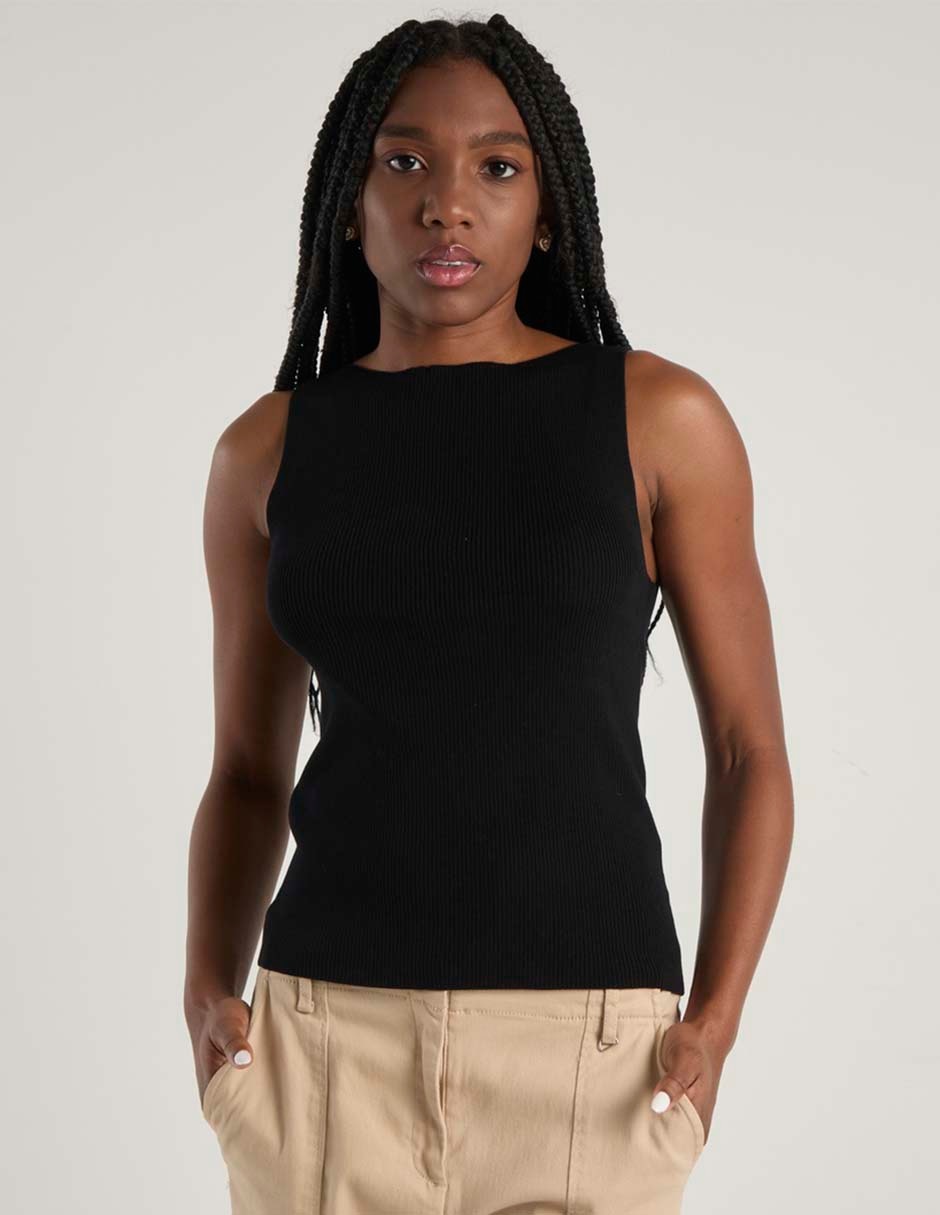Top Map cuello redondo