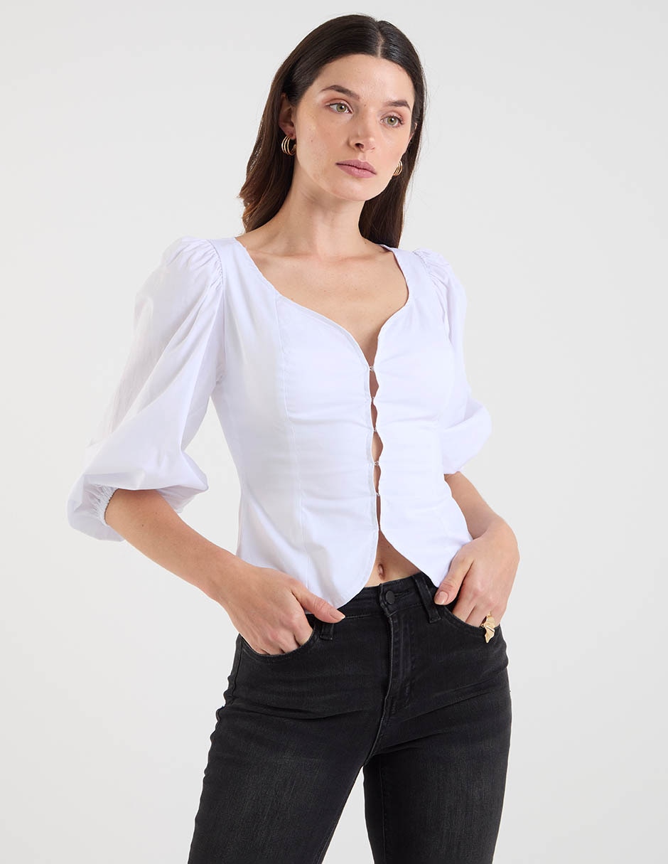 Blusa Map manga al codo para mujer