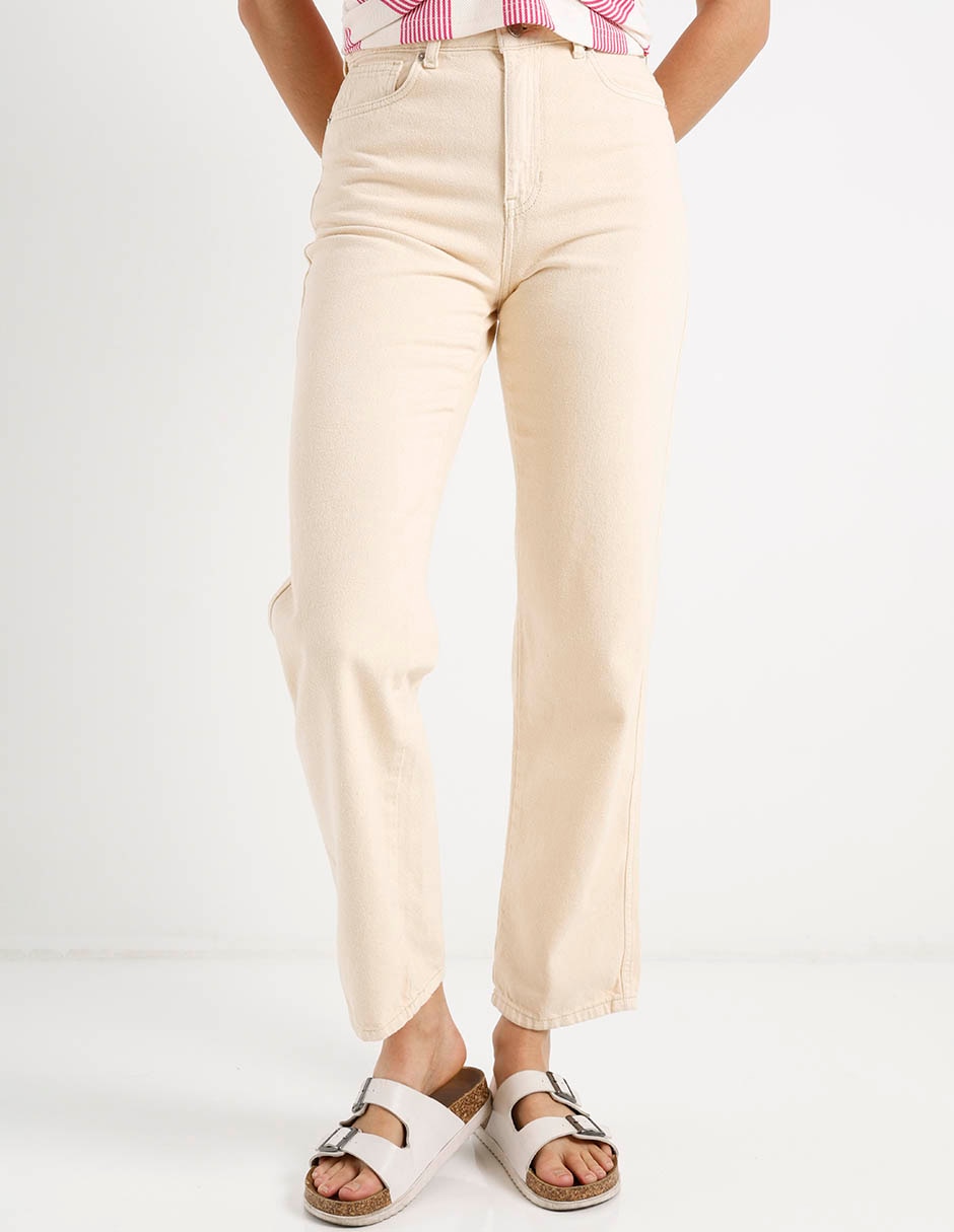 Jeans straight cintura para mujer 1