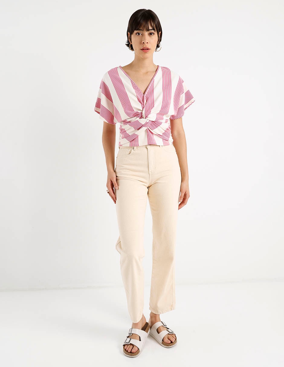 Jeans straight cintura para mujer 7