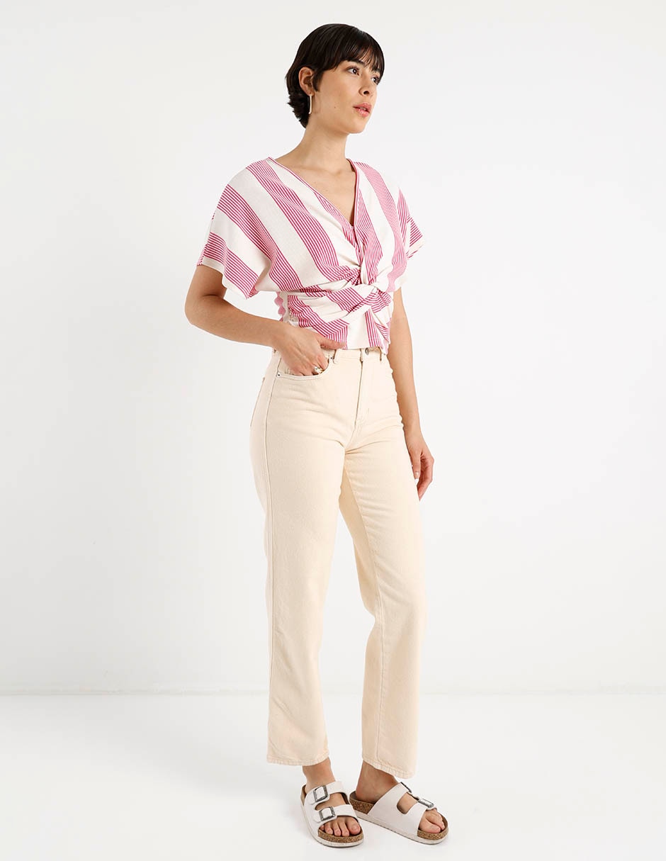 Jeans straight cintura para mujer 8