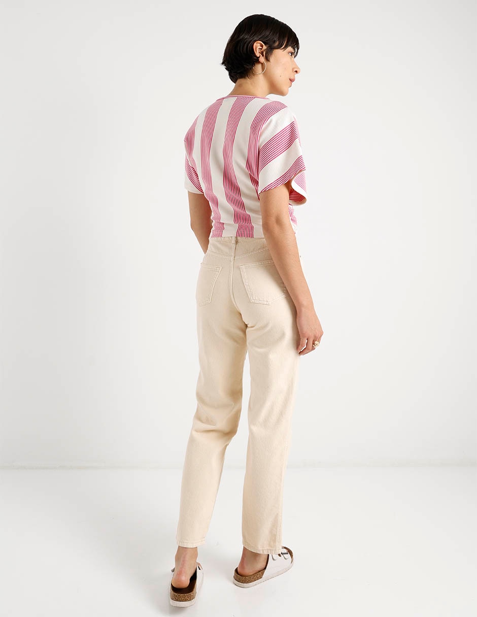 Jeans straight cintura para mujer 11
