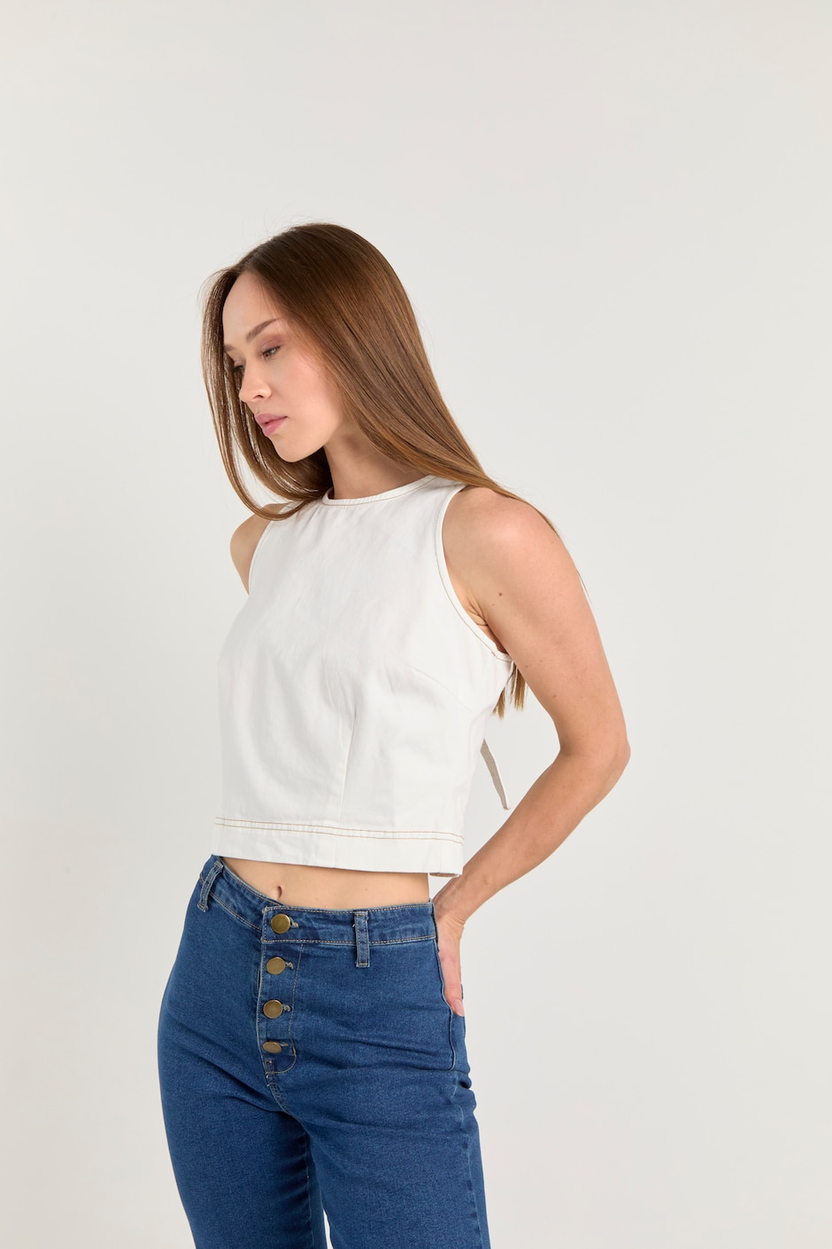 Top cuello redondo Top cuello redondo