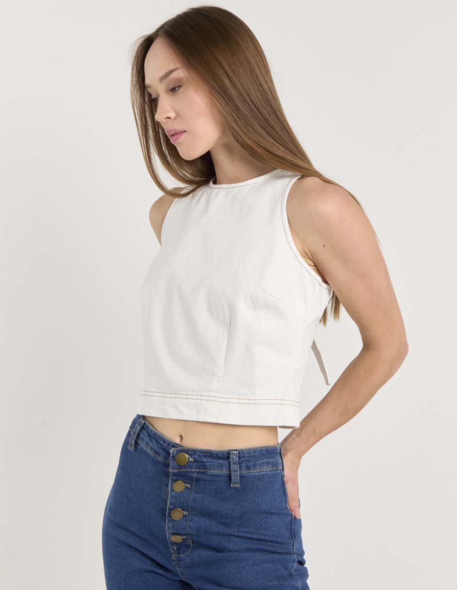 Top cuello redondo Top cuello redondo