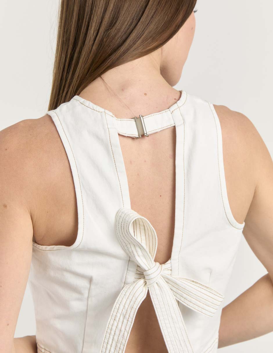 Top Map cuello redondo