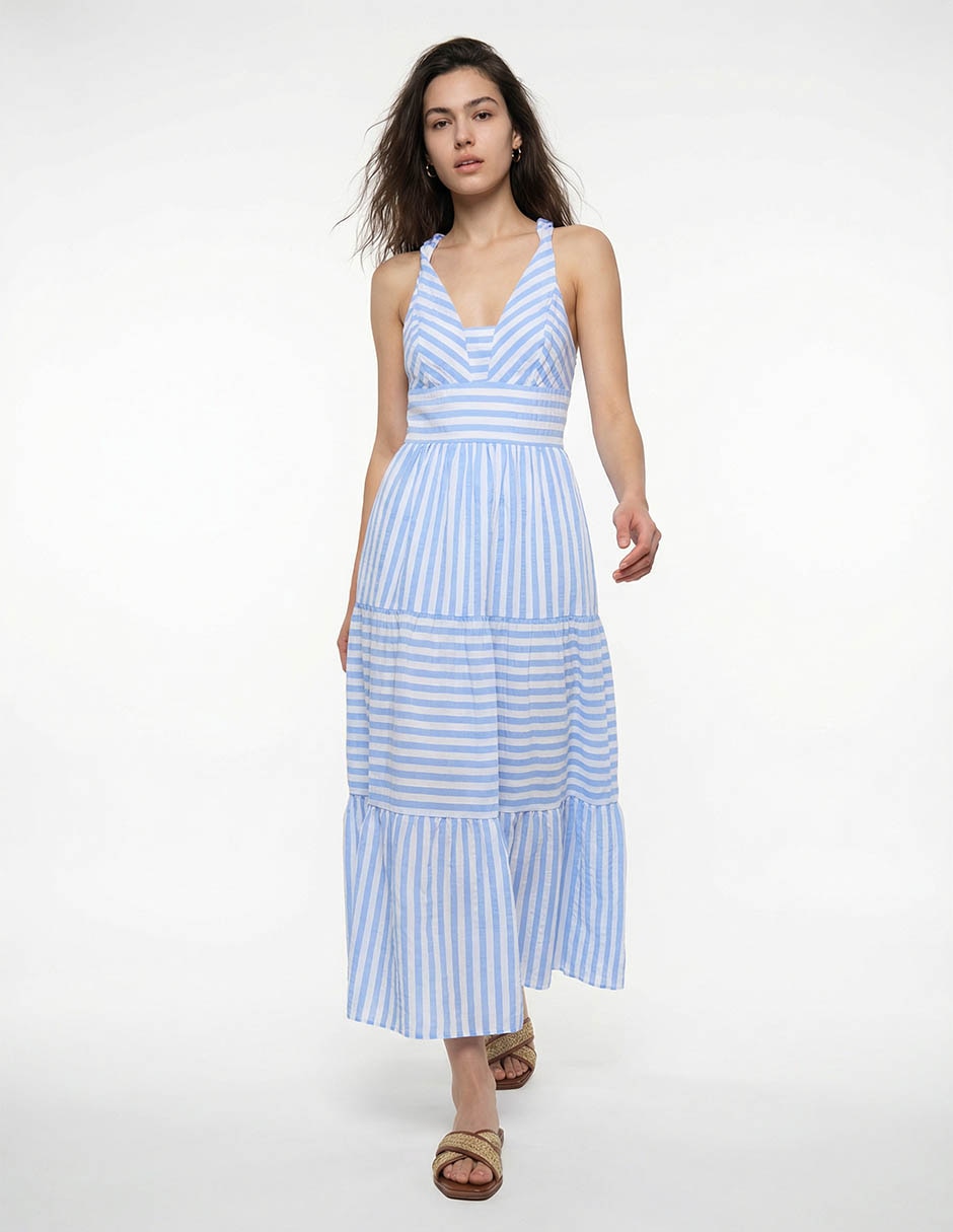 Vestido midi casual Map para mujer