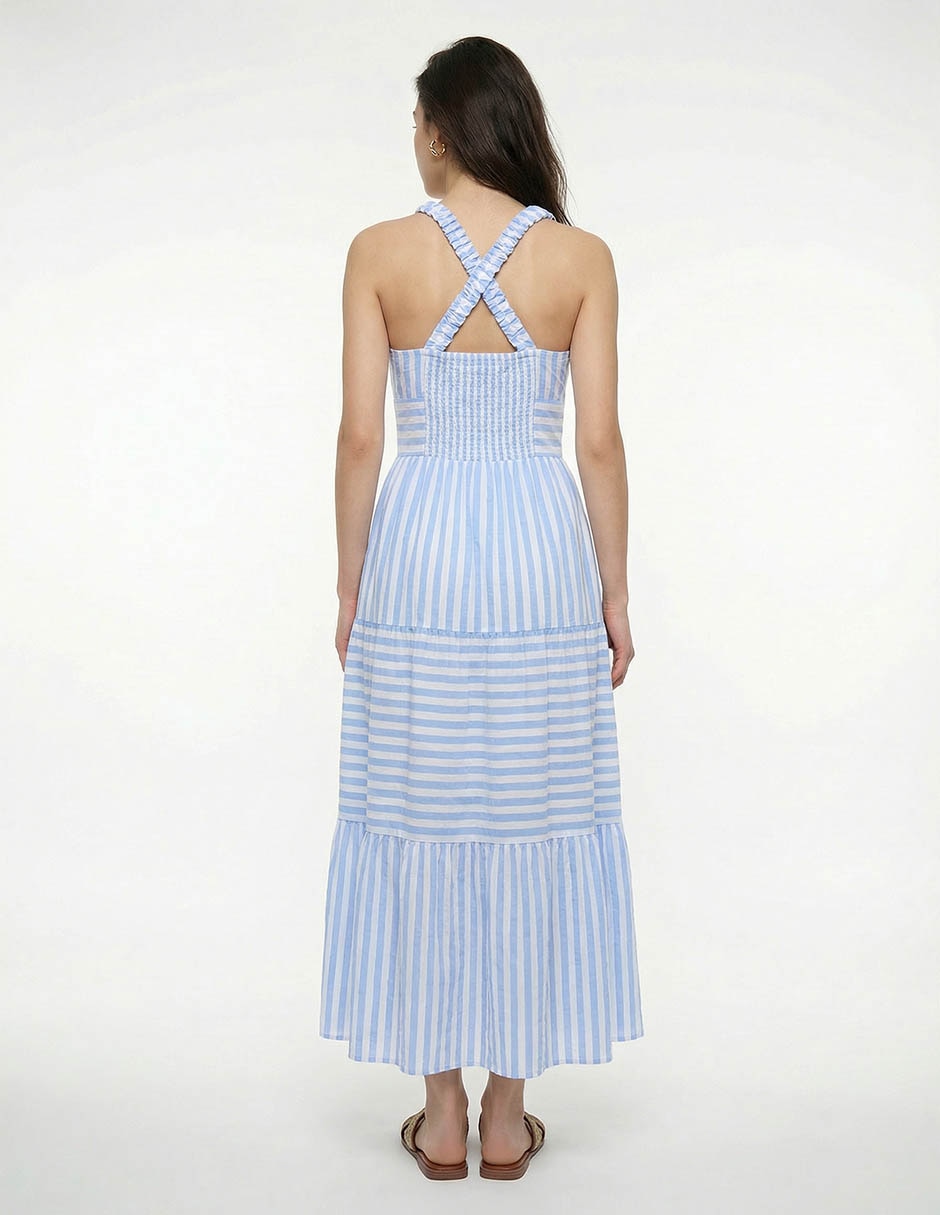 Vestido midi casual Map para mujer